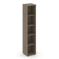 Стеллаж высокий узкий Style Project / SN.STU.E-100 Белый – Тиквуд Светлый / 400×400×1982 Стеллаж высокий узкий Style Project / SN.STU.E-100 Белый – Тиквуд Светлый / 400×400×1982