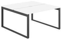 Стол-бенч с вырезом Allegro / 1200×1638×750 / Профиль О-образный: 70×20 Антрацит / Столешница: Белый / AG.137.WH.V.72.AN Стол-бенч с вырезом Allegro / 1200×1638×750 / Профиль О-образный: 70×20 Антрацит / Столешница: Белый / AG.137.WH.V.72.AN